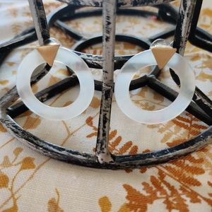 💚💎VTG Opal-Like Resin Hoop Earrings